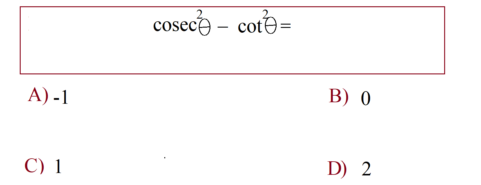 Trigonometric IdentitiesQuiz No 1 International Math Education
